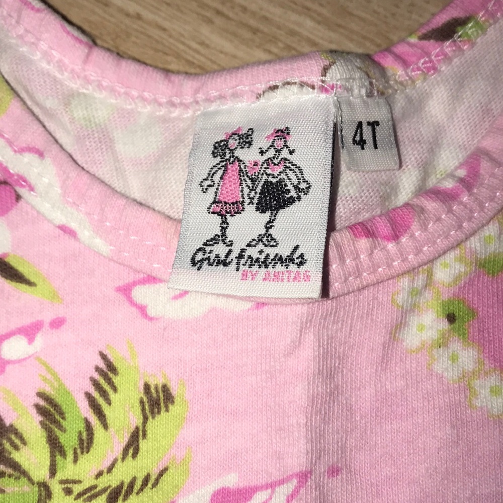 Girlfriend! Hawaiian print tank  T-shirt dress 4T - Picture 2 of 3